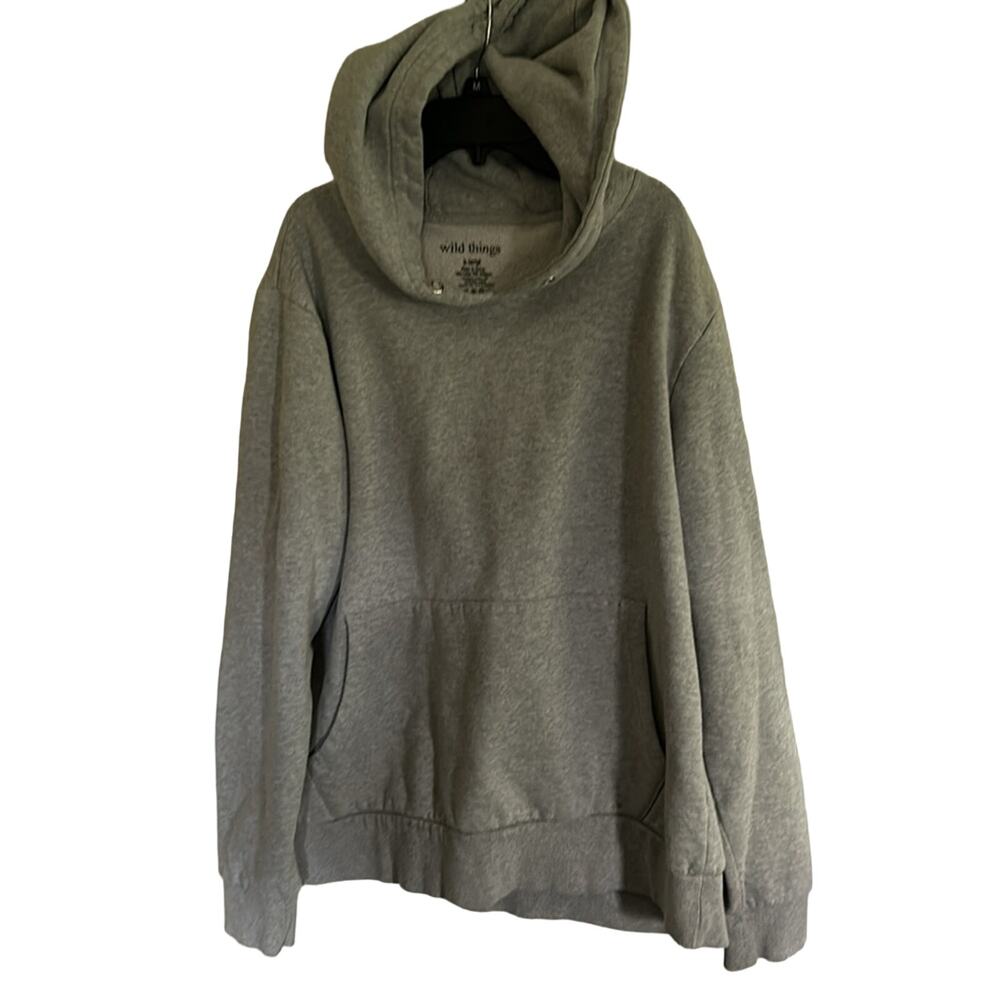 Wild Thing hoodie XL gray, Sherpa lined, hand pocket, no string on hood.